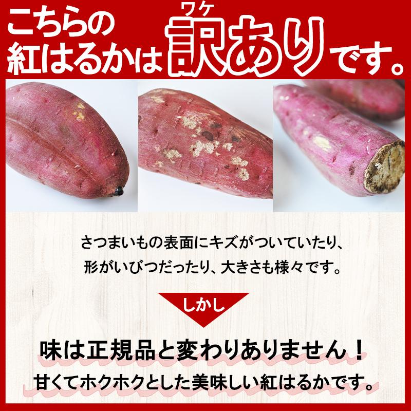 熊本県産訳あり 紅はるか 3ｋｇ 大中小サイズ混合（不選別）Ｂ級品 さつまいも 期間限定　生芋　から芋　サツマイモ　はるか　訳あり