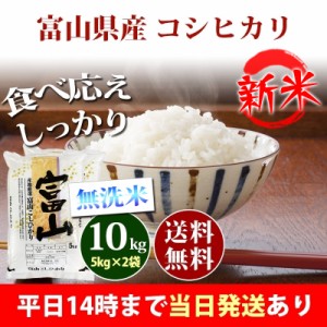 新米 米 無洗米 10kg 富山県産 コシヒカリ 5kg×2袋 令和5年産 お米 10kg 送料無料 北海道・沖縄配送不可 即日発送 クーポン対象 10キロ