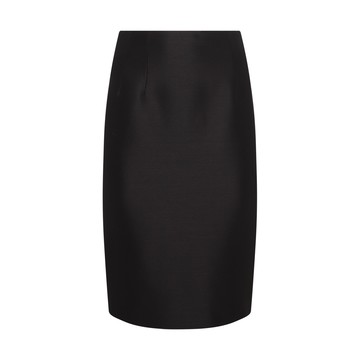 Versace - Black Wool And Silk Blend Pencil Skirt