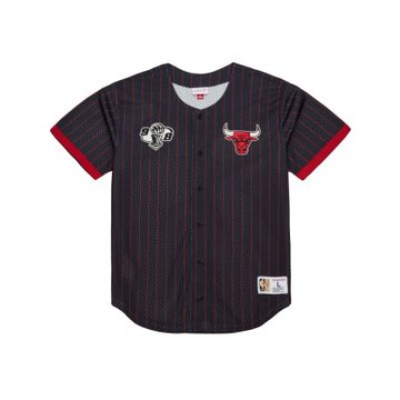 Mitchell & Ness TEAM STRIPED MESH BASEBALL JERSEY 男 短袖上衣 MN25BJE03CB
