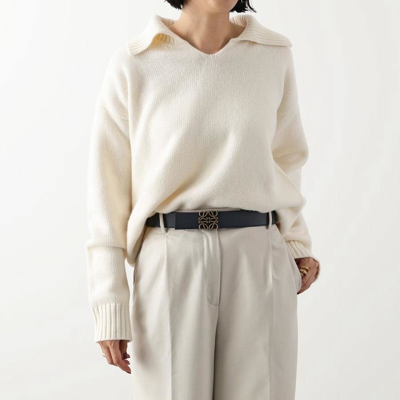 年末SALE！LOEWEロエベ アナグラムレザー製黒ベルト LOEWE ロエベ アナグラム レザー ベルト ブラック×シルバー