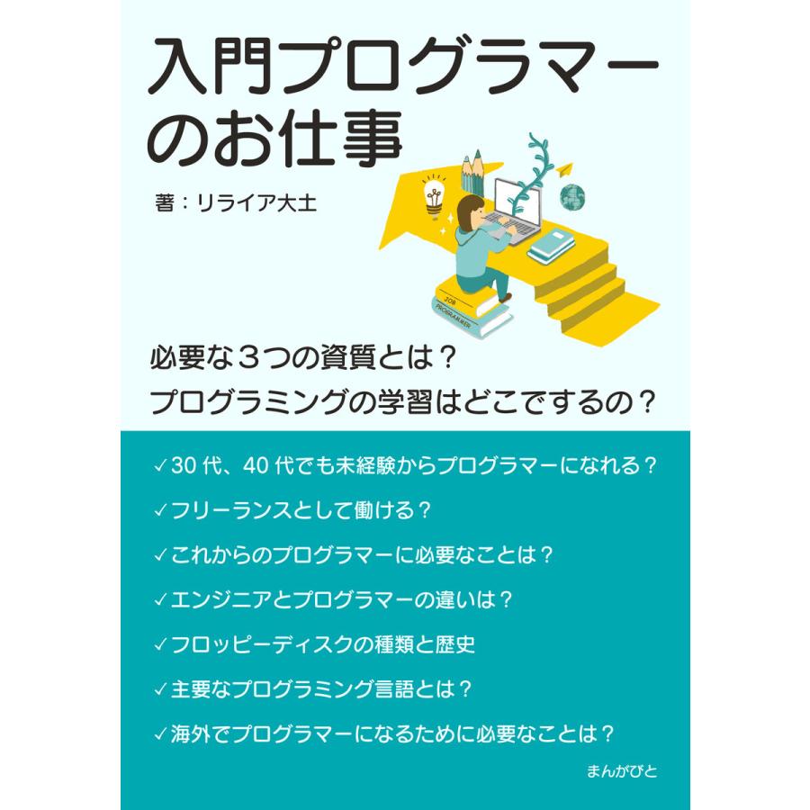 入門プログラマーのお仕事 必要な3つの資質とは?プログラミングの学習はどこでするの? 電子書籍版   リライア大土 MBビジネス研究班