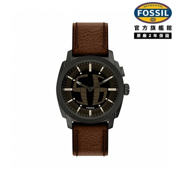 【FOSSIL 官方旗艦館】Machine Big Tic 限量復刻腕錶 咖啡色真皮錶帶手錶 41MM FS6165