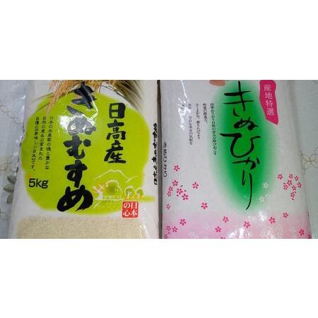 ふるさと納税 きぬむすめ精米5kg・きぬひかり精米5kg（発送日前日精米） 和歌山県高野町