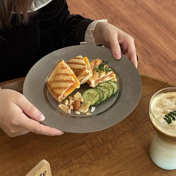 20cm不銹鋼復古做舊盤