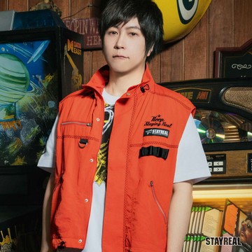 STAYREAL 搖滾時刻-D.N.A背心 - 橘