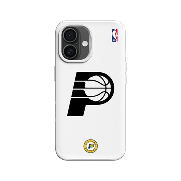 iPhone 16 SolidX 白 - NBA - B&W-印第安納溜馬 Indiana Pacers B&W