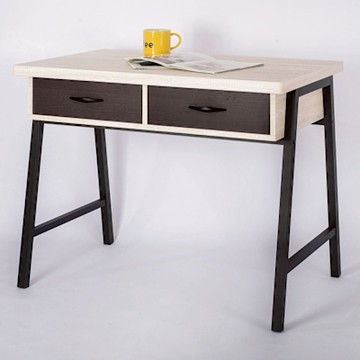 文創集 米哥3.2尺二抽書桌(三色可選)-97x59x78cm免組