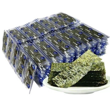 【優選推送】（1包2片裝）大海的美食 獨立包裝 即食海苔脆片 原味紫菜壽司兒童老人休閑小喫零食 海苔片 紫菜片