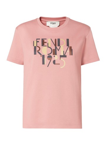 fendi logo print t-shirt