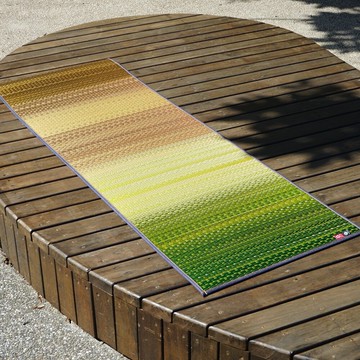 ikehiko日本池彥藺草瑜珈墊joy綠褐雨林 極美跨界漸層創作 簡約細清爽的日式工藝