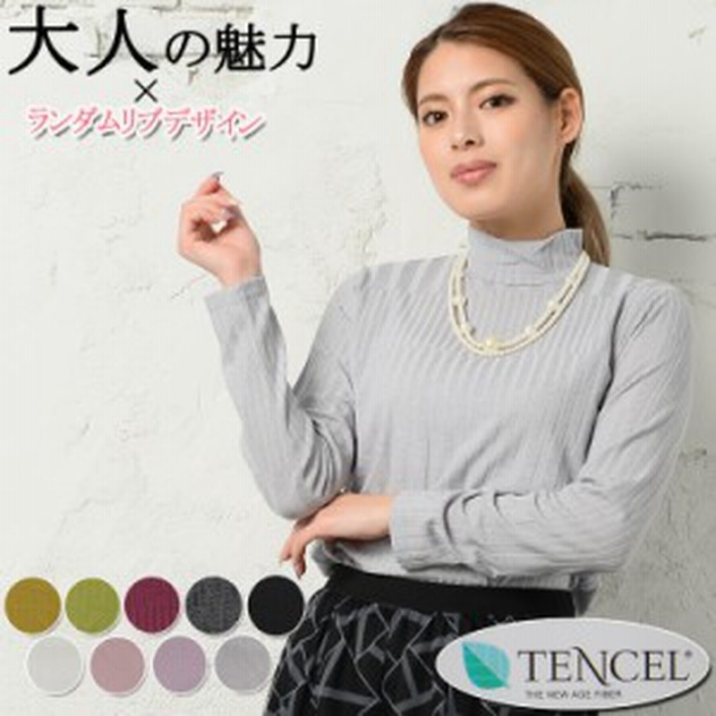 ハイネック カットソー Tシャツ 長袖トップス 長袖tシャツ トップス リブ 長袖 テンセル レディース 春 夏 秋 ハイネックtシャツ 薄手 リ 通販 Lineポイント最大3 0 Get Lineショッピング