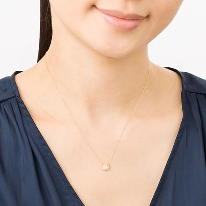 買換応援 4℃ K18 ダブルサークルネックレス ダイヤモンド - アクセサリー