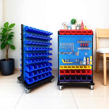 【台灣公司 可打統編】五金工具架洞洞板物料整理置物架移動推車貨架車間螺絲零件盒工廠