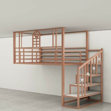 免運公司貨 樹屋床 兒童床 儿童床 半高床 上床 下空高架床 loft阁楼书桌一体带衣柜城堡树屋床 可開發票 全館五折 工廠現貨直銷 新品特價 z11012