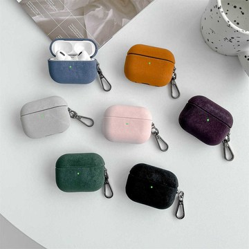 鹿皮絨 設計感 質感手感蘋果藍牙 耳機 保護套airpods 4/1/2 保護殼 airpods 3耳機 保護套pro3