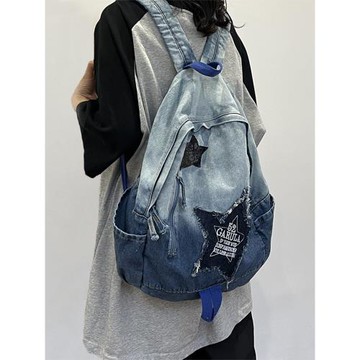 韓版百搭學生雙肩包女帆布書包港風潮酷工裝風旅行包男背包電腦包