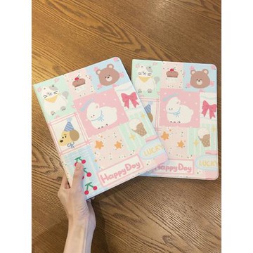 適用于ipad9保護套air6/5蠶絲紋2024新款帶筆槽pro11碎花蝴蝶結mini全包10.2英寸防摔書本式第十代10平板殼軟