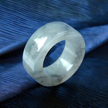 冰種飄烏雞翡翠戒指戒圈 | 國際2圍 | 天然緬甸玉翡翠A貨 | 送禮