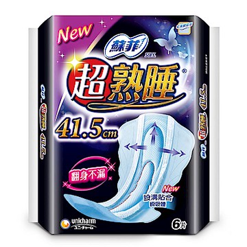 蘇菲 超熟睡乾爽網層 41.5cm*6片/包