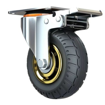萬向輪 腳輪 重型4寸5寸6寸8寸手推車滾輪帶剎車輪橡膠靜音輪子大全