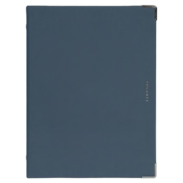 maruman YOUANCE 26孔夾 80g/m²書寫紙 聚丙烯蓋板材料 70頁內頁規格 6mm標準橫線活頁 層壓板片索引5棒  海軍藍  1本