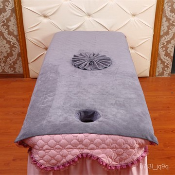 美容院開洞鋪床大毛巾帶洞純棉柔軟吸水按摩理療加大床單批髮定製