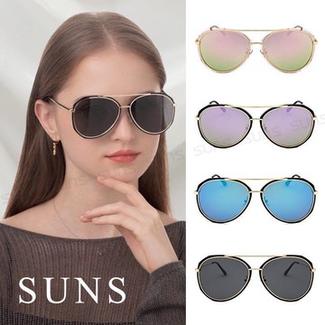 【SUNS】韓版潮流時尚墨鏡 時尚飛行員款 Polarized偏光鏡 防眩光 抗UV(31528)