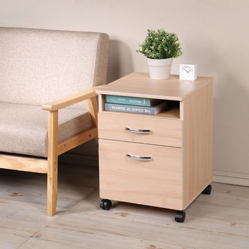 防潑水低甲醛一格二抽公文櫃(免組裝) 活動櫃 收納櫃 床頭櫃 邊櫃 檔案櫃 型號SH077