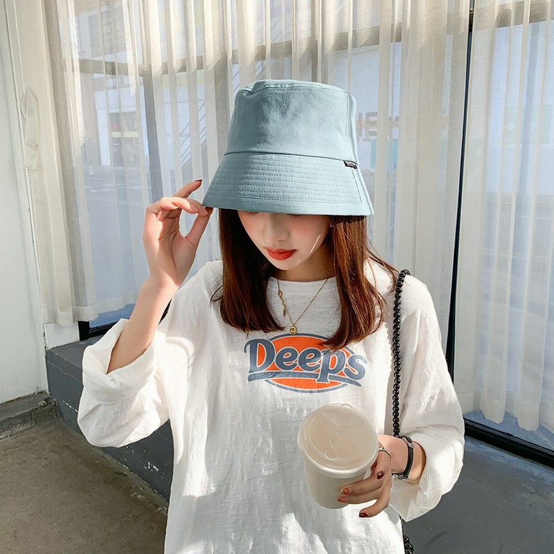 限定モデル レディース 帽子 シンプル リバーシブル 夏 無地 バケットハット 韓国