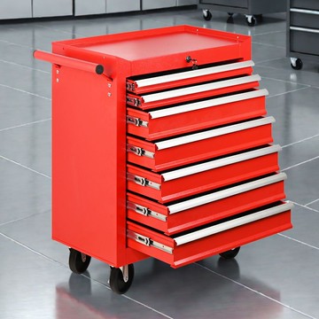 多功能7抽迷你工具櫃加厚加大汽修維修手推車零件工具移動收納