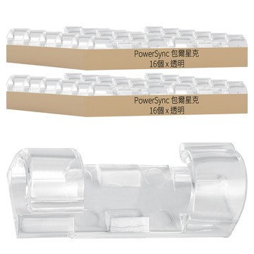 PowerSync群加 無痕收納理線固定座 大 BBM-909 透明  32個