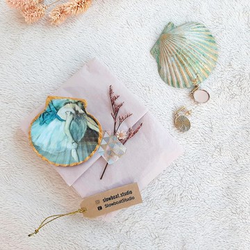 扇貝環盤|埃德加·德加 |貝殼戒指盒 |貝殼飾品盤