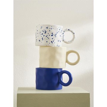 肆月拿鐵杯中古杯家用陶瓷咖啡小眾設計馬克杯日式下午茶杯子精致