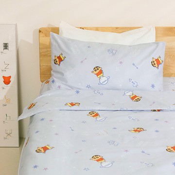 蠟筆小新100%純棉薄被套 單人 太空-200TC 寢具 被子 被單 被套