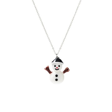 [韓國] [純銀] 小雪人鎖骨鍊 / Little Snowman Necklace