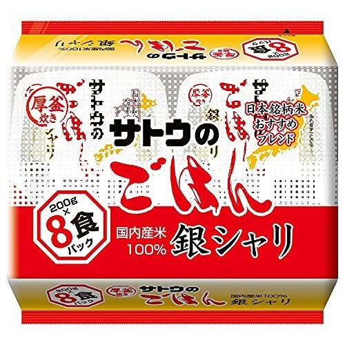 サトウ食品 サトウのごはん 銀シャリ 200g×8食パック