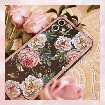 適用蘋果iphone15十六16promax14豪華13手機殼12高級感小眾奢華高端新款時尚法式薔薇全包防摔輕奢氣質女款11