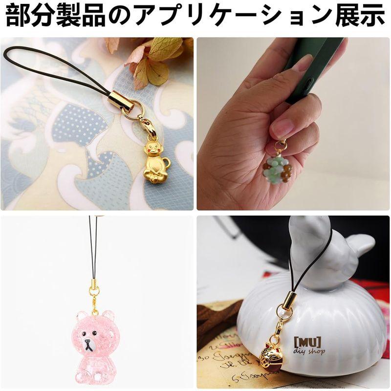 BEAUTY PLAYERストラップ 金具 50個 カニカン付きストラップ 二重丸カン キーホルダー 紐 手工芸品 DIY ジュエリー アク