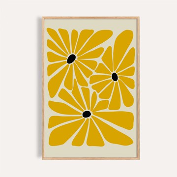 金色曦光 Golden Daisies / 波西米亞風格 掛畫 畫芯 海報