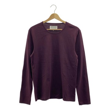 Maison Margiela  純棉圓領長袖T卹 | 1號 | 酒紅色 | 女款