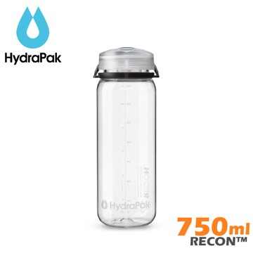 【HydraPak 美國 RECON 運動水壺750ML《透明/黑白》】BR01/運動水壺/自行車水壺