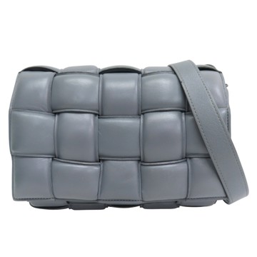 BOTTEGA VENETA BV 寶緹嘉 灰色 羊皮編織 Padded Cassette 枕頭包 肩背包 【二手名牌BRAND OFF】