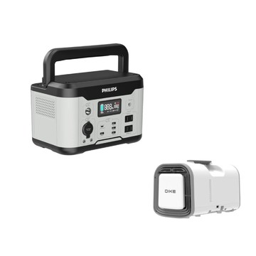 PHILIPS 官方直營 攜帶式600W儲能電池 行動電源 (露營/戶外/UPS不斷電)+冰炫方手提式涼移動式空調冷氣