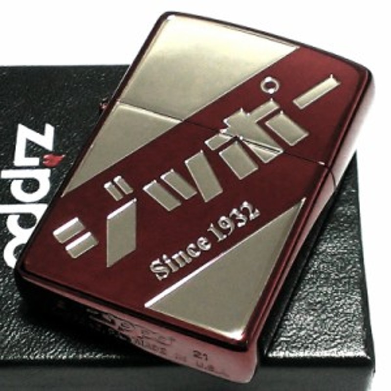 ZIPPO ライター ジッポー カタカナロゴ かわいい ジッポ ワインレッド ...