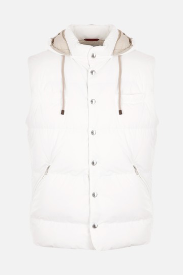 BRUNELLO CUCINELLI quilted nylon sleeveless down jacket Man