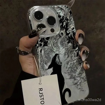 黑貓咆哮 防摔 手機殼 蘋果iPhone16 15 14 11 12 13 Pro max xs xr保護殼 78p