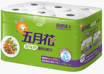五月花超強韌廚房紙巾60張x6捲