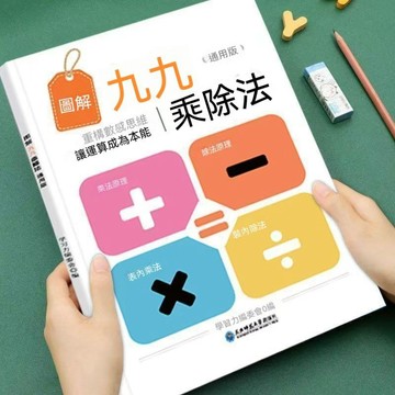 🔥臺灣夯貨-大米優品🏆新版圖解九九乘除法通用版表內乘法除法一二年級國小數學專項訓練