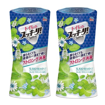 EARTH 地球製藥 廁所芳香除臭劑  強力消臭  倒立滴液設計  薄荷香  400ml  2瓶